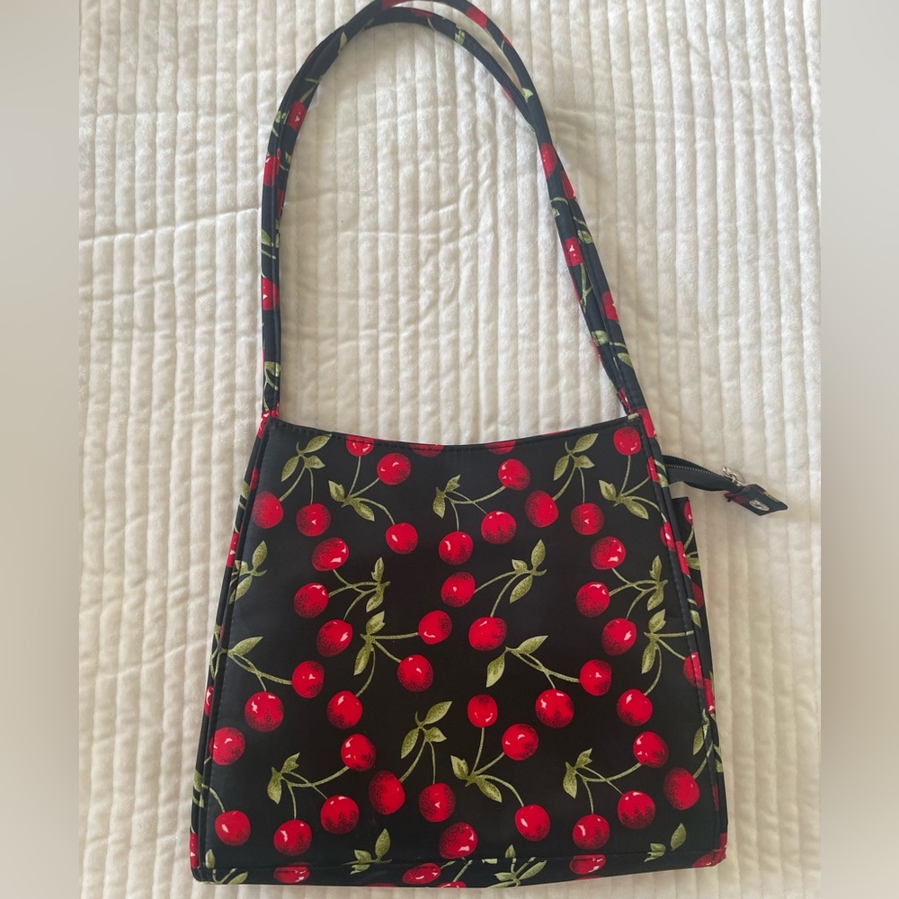 ADORABLE structured cherry purse